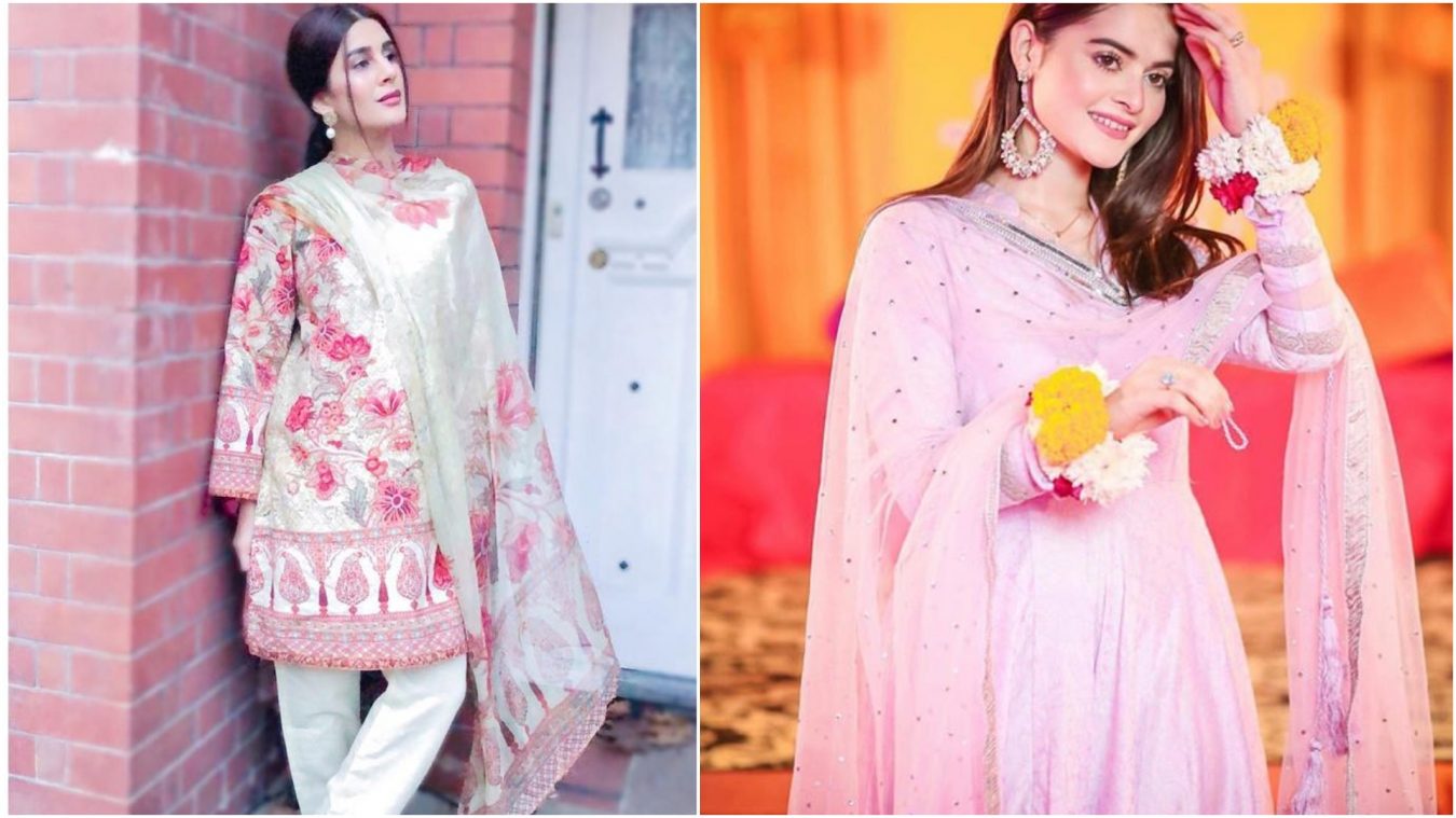 how to wear shawl with dupatta