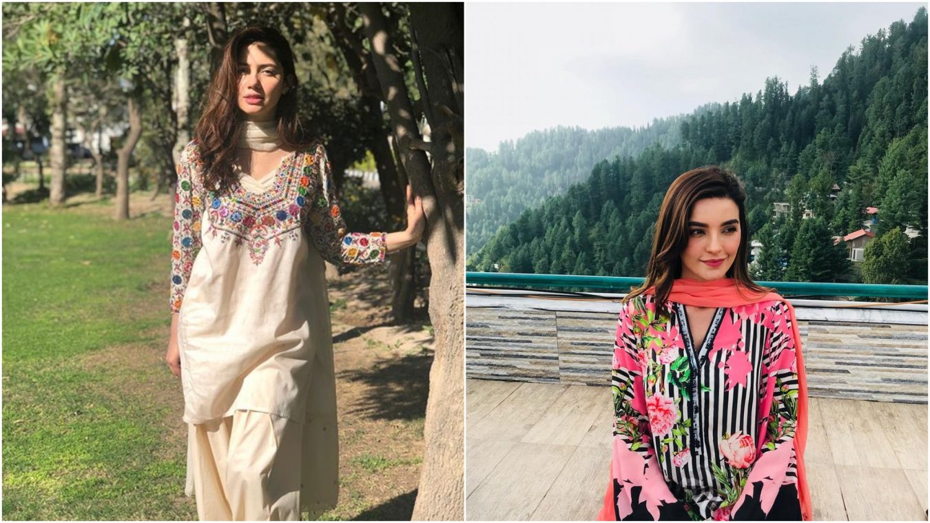 how to carry dupatta with shawl
