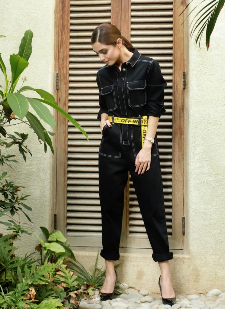 maya ali in black dress