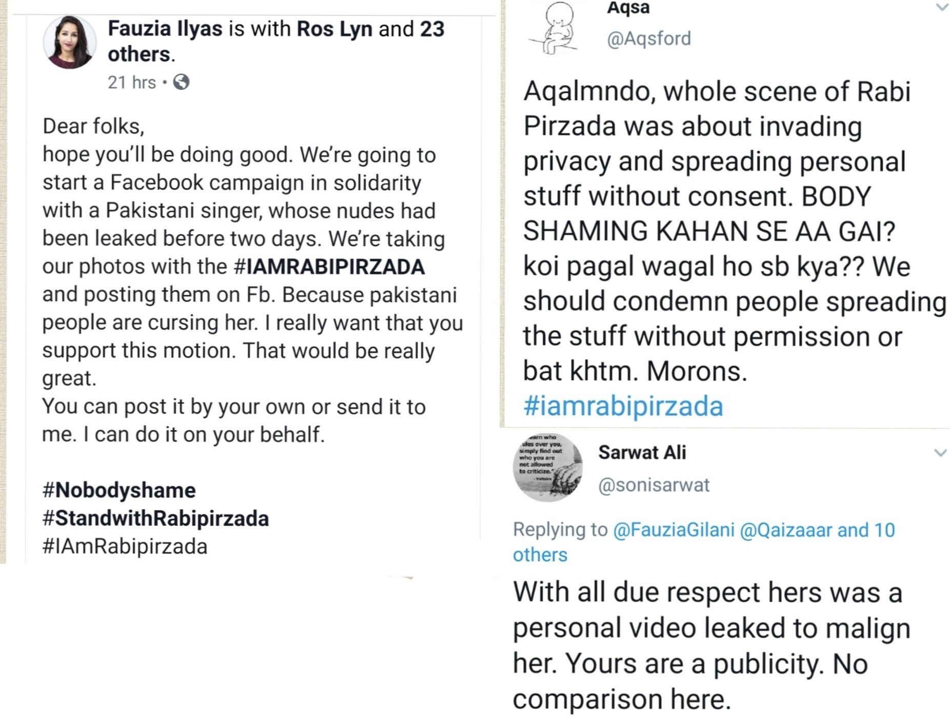This girl is sharing her own nudes to stand in solidarity with Rabi Pirzada  and the internet is appalled at the stupidity - Diva Magazine