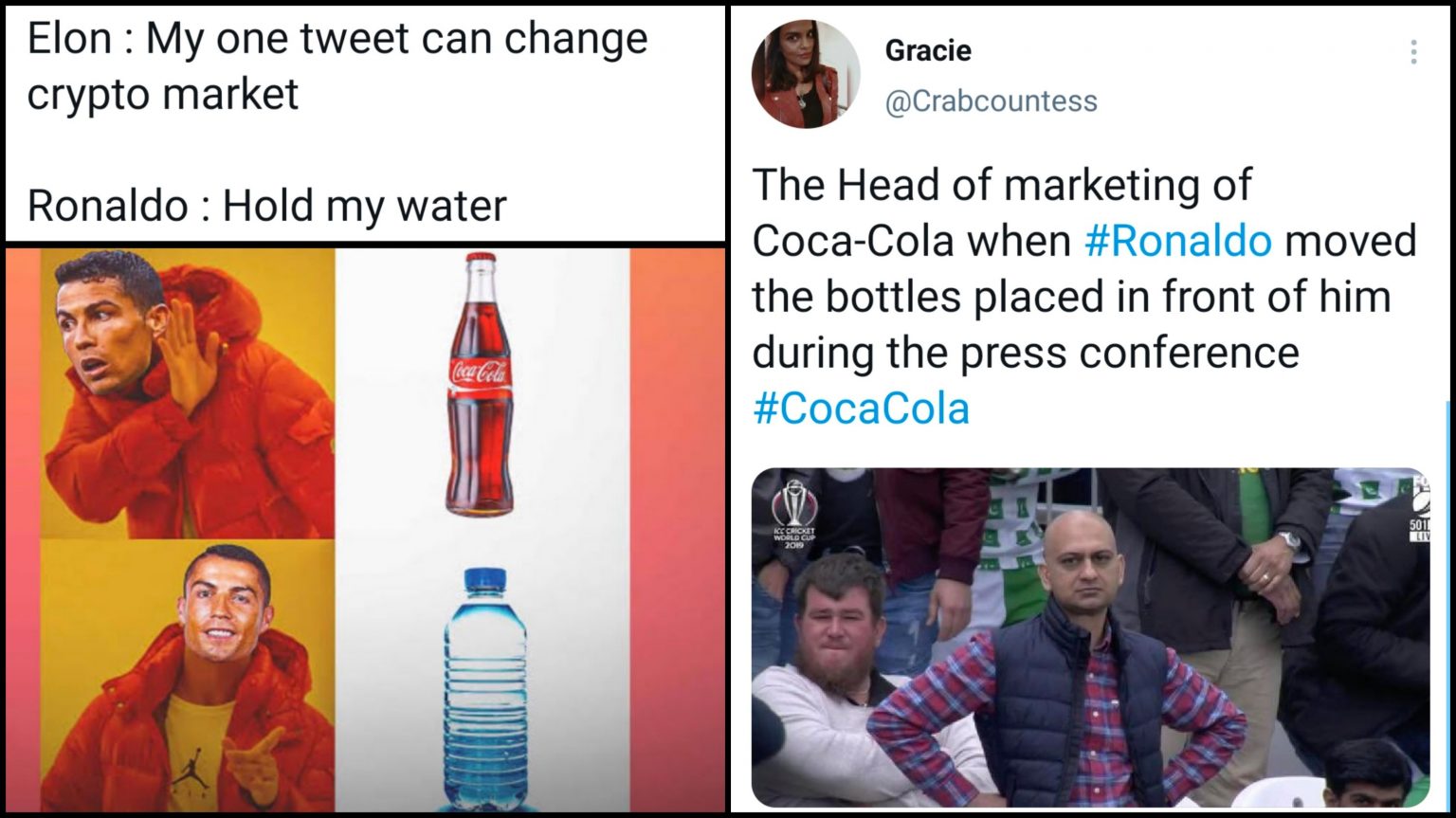Memes Flood Twitter After Cristiano Ronaldo Removes Coca